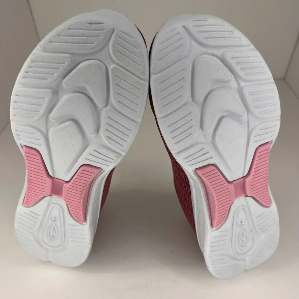 Athletic Works Womens Pink Comfort Lace Up Arch Support Size 6 Running Shoes